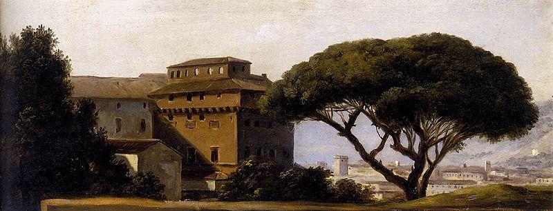 Pierre-Henri de Valenciennes View of the Convent of Ara Coeli with Pines